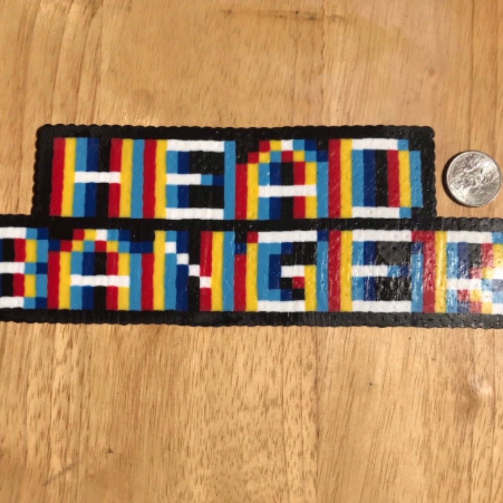 Trippy Headbanger Perler Kandi